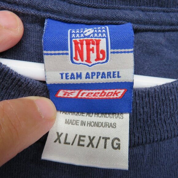 Dallas Cowboys T Shirt Extra Large Blue On Field Reebok NFL Football Long Sleeve - Picture 4 of 9